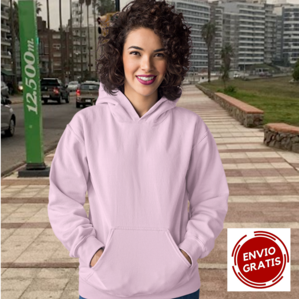 CANGURO OVERSIZE LISO COLOR ROSA