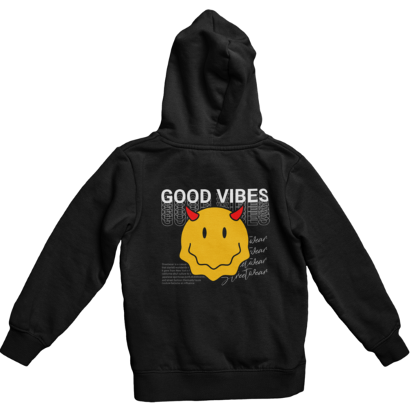 CANGURO OVESIZE ESTAMPADO DISEÑO GOOD VIBES - Imagen 2